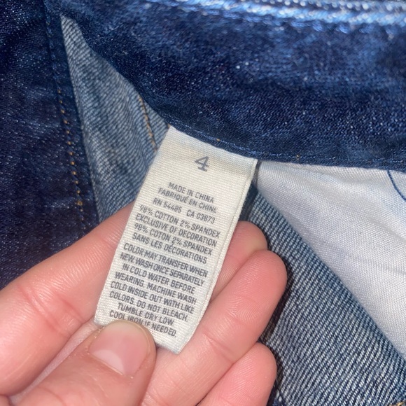 American Eagle Low rise Y2K jean shorts dark wash - Picture 2 of 3